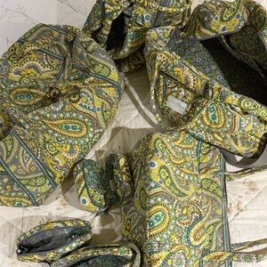 Vera Bradley Paisley Travel Bags - Yellow and Green